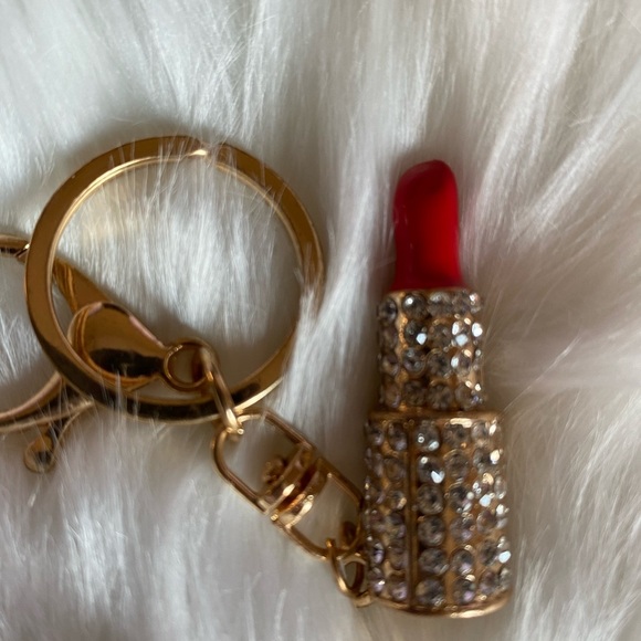 Elegant Red Lipstick Keychain - Picture 1 of 3